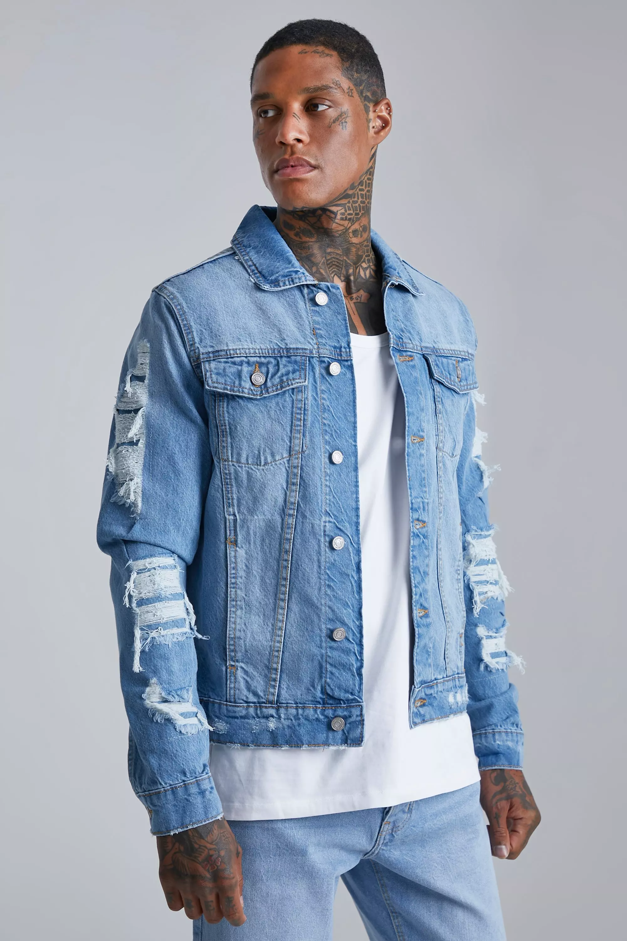 Torn jean cheap jacket